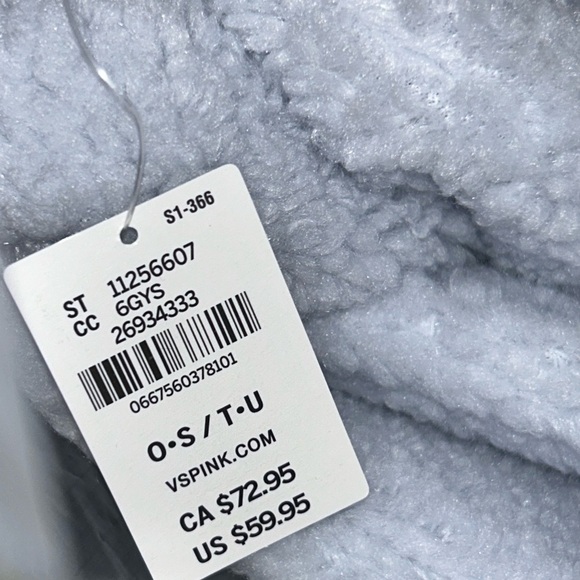 NWT Victoria’s Secret teddy bear fleece tote bag - Picture 4 of 4